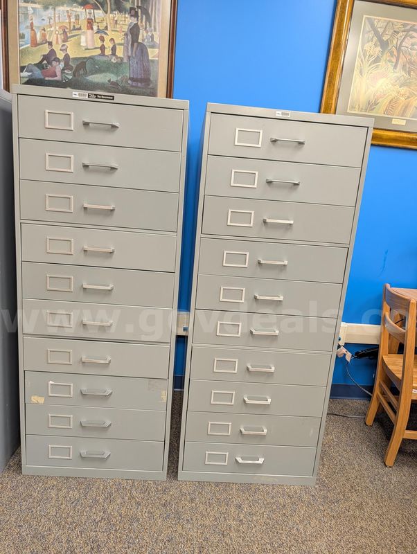 (2) Microfiche cabinets