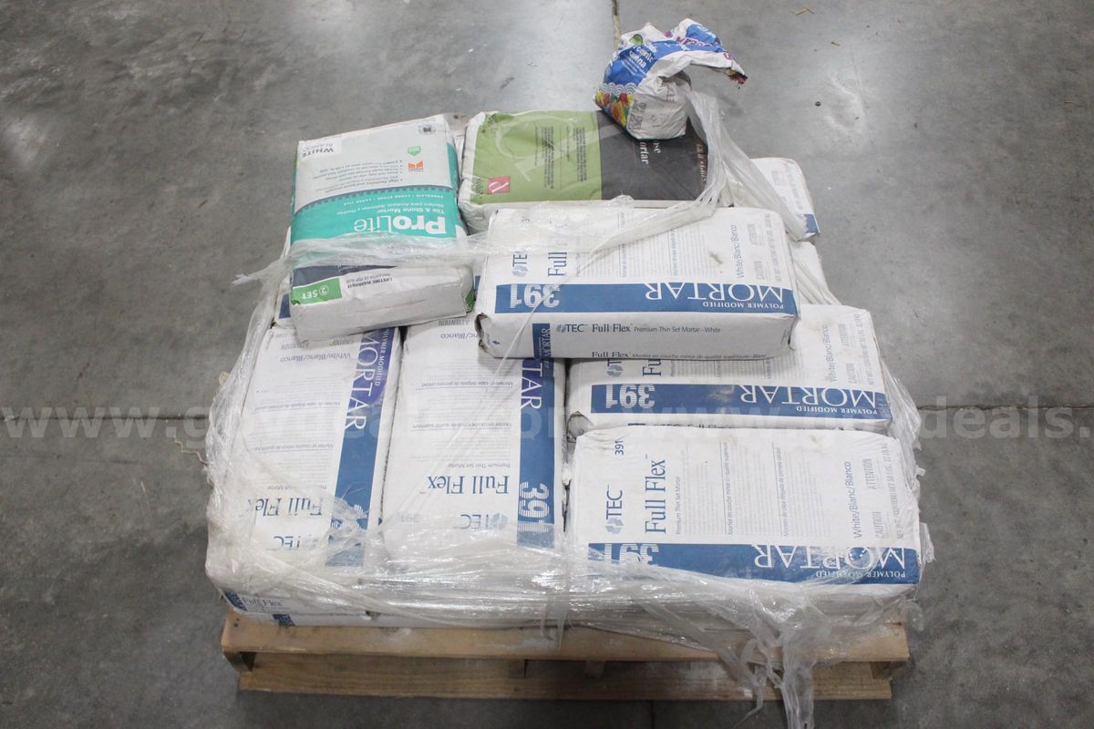 Lot of Assorted Bags of Mortar