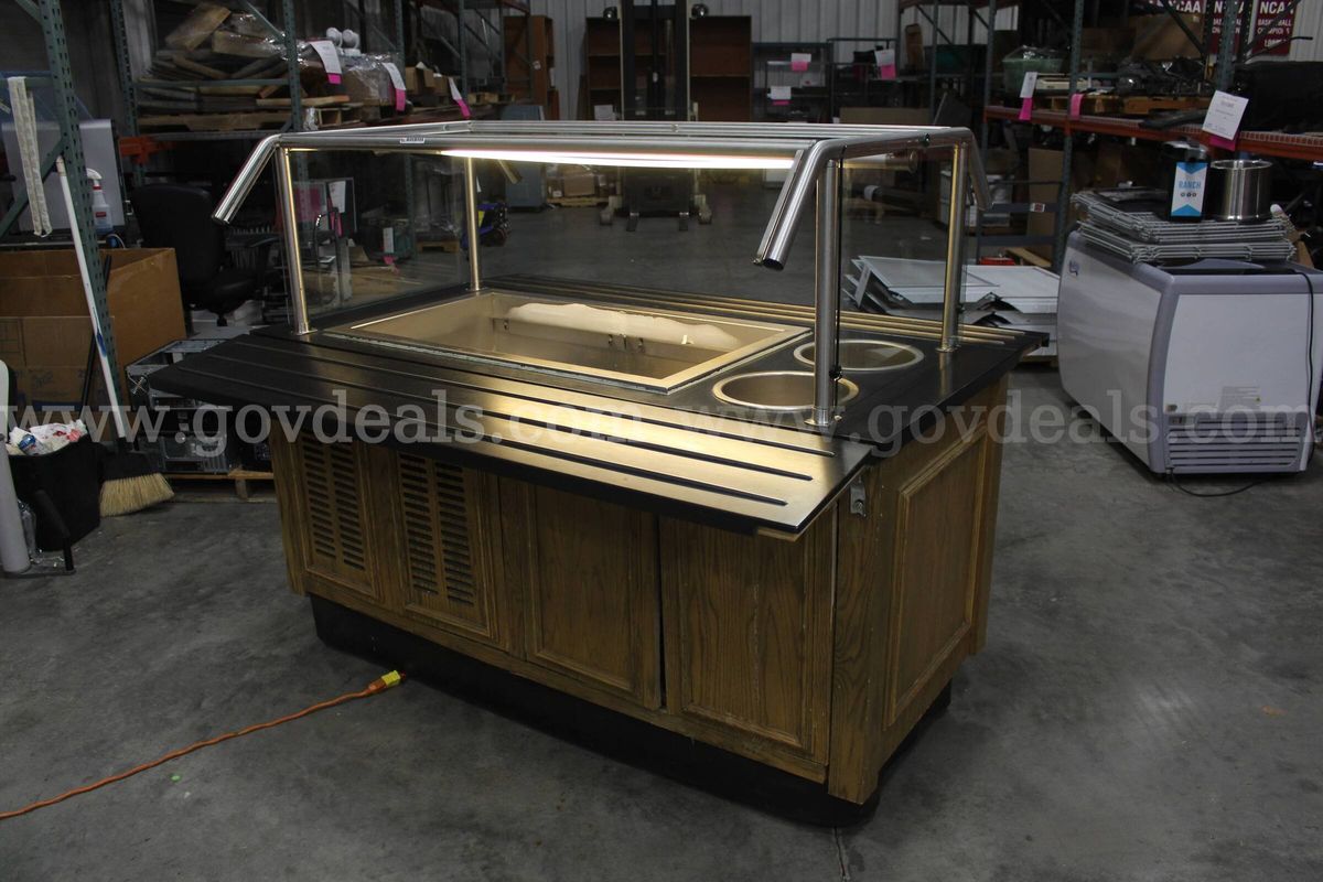 Mobile Salad Bar Cart w/ Heated Soup Wells
