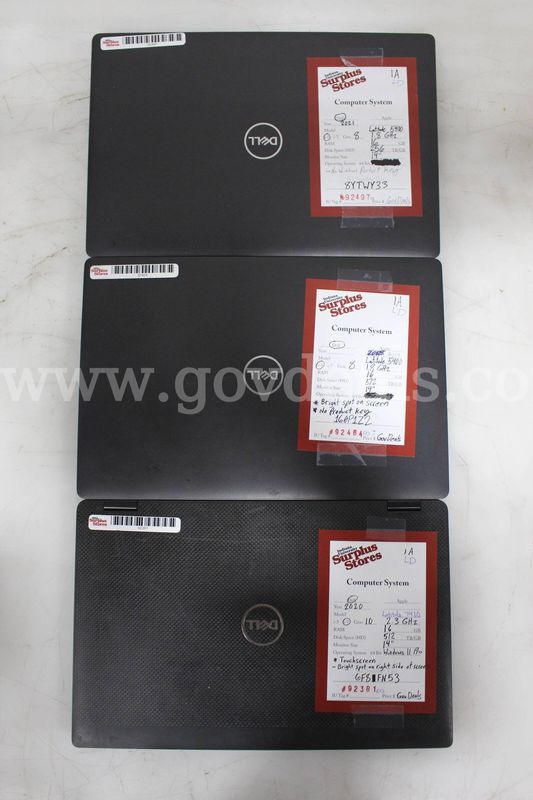 Lot of (3) Dell Latitude Laptops