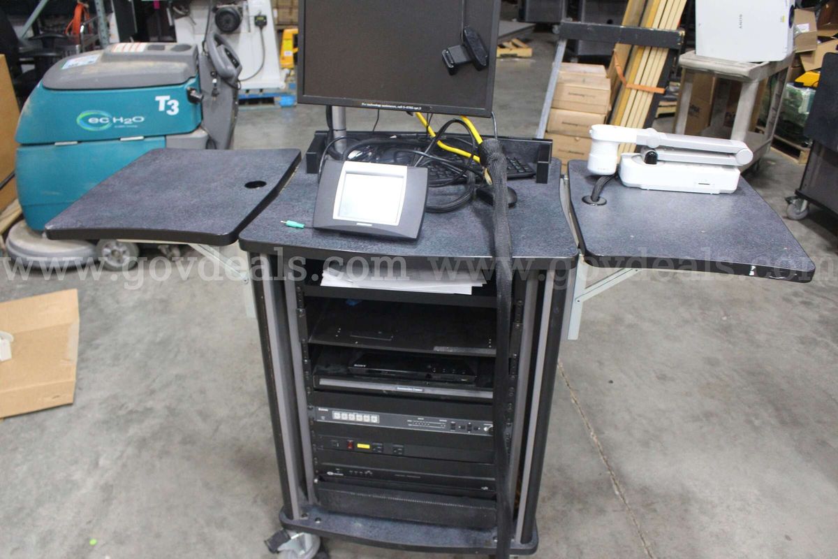 Presentation Desk w/ accompanying electronics