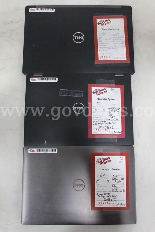 Lot of (3) Dell Latitude Laptops