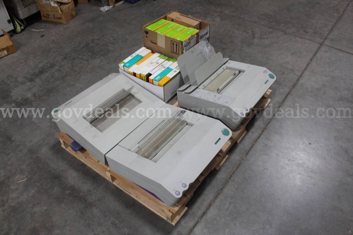 (3) Powis Parker Thermal Binding Machines and Supplies