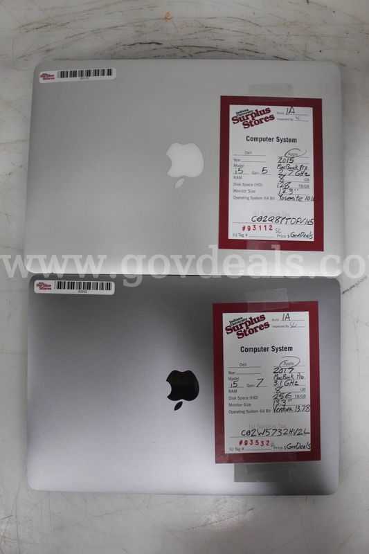 Lot of (2) Apple MacBook Pro Laptops