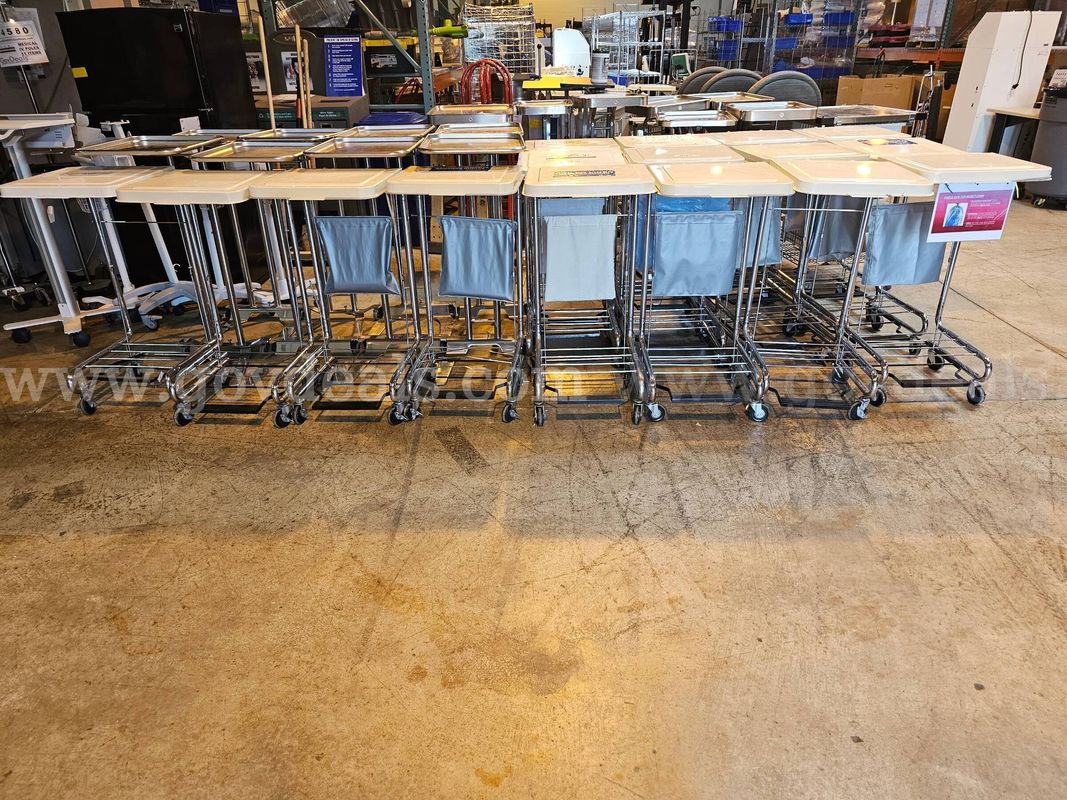 Rolling Medical Linen Carts W/Foot Pedal - lot of 22