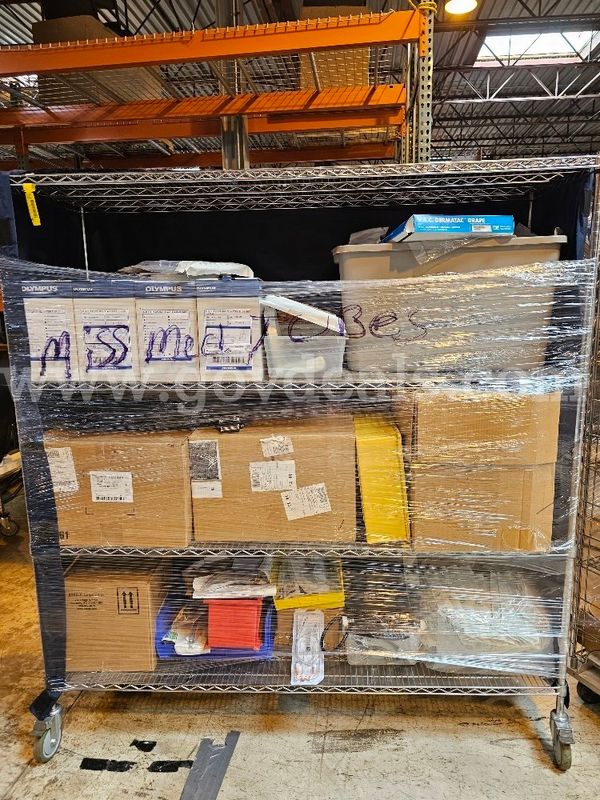 Miscellaneous Medical Supplies- W/Metal Rack Metal Racks Included