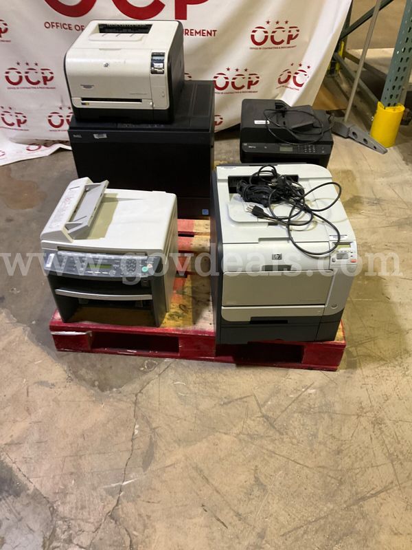 Lot of 5 Printers POWER ON