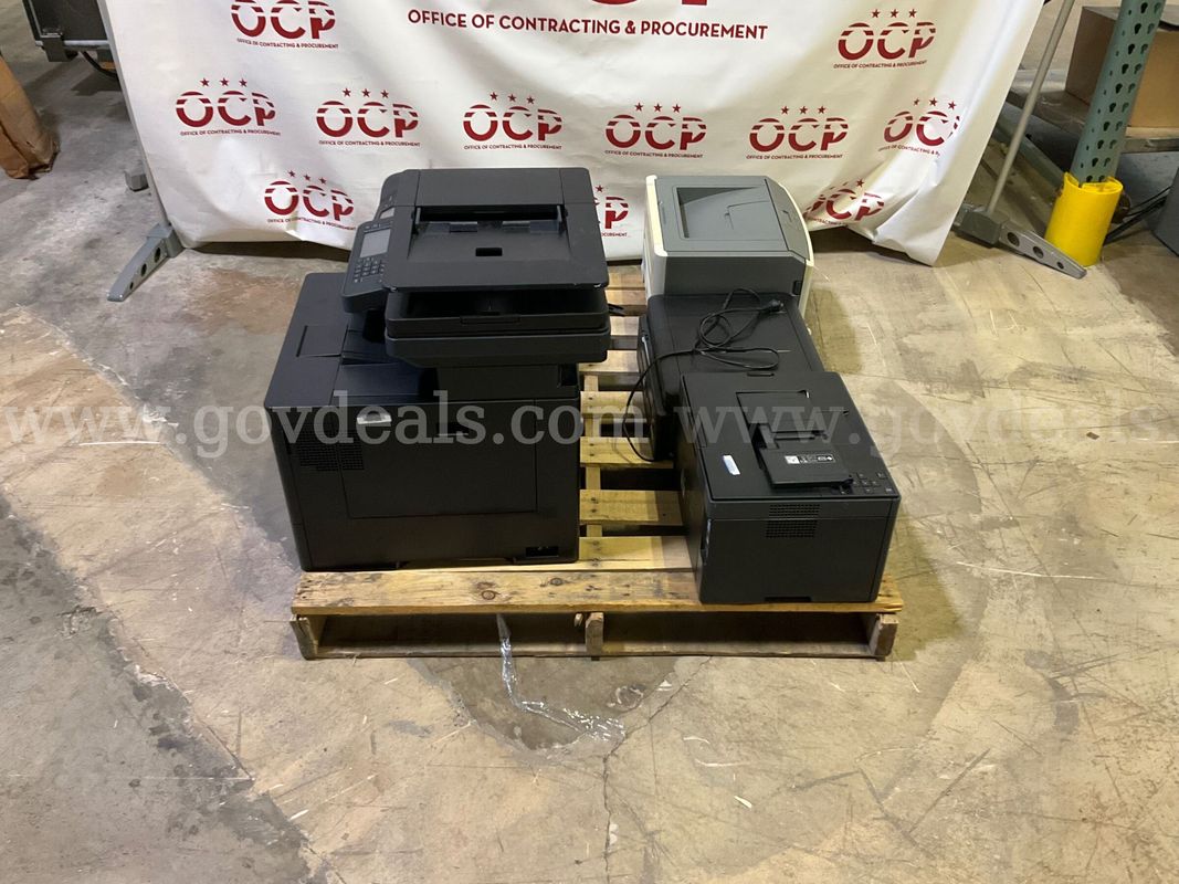 LOT OF 5 PRINTERS - POWER ON