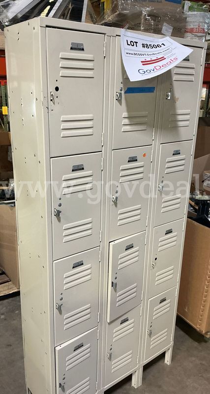 SET OF 12 METAL LOCKERS