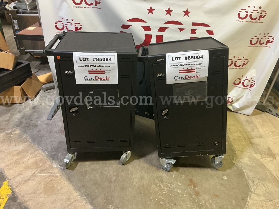 Mobile Charging Cart 2 UNITS (ONE MISSING WHEEL)
