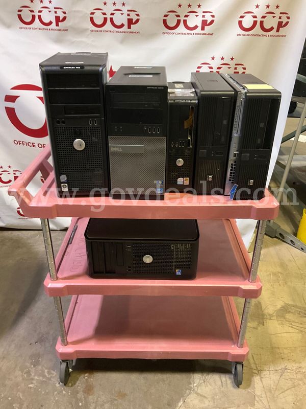 DELL/HP CPUs - 6 UNITS (POWER ON)