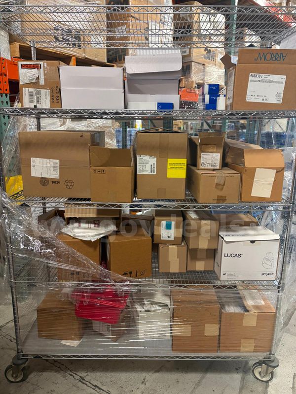 Miscellaneous Medical Supplies-New W/Used Metal Rack On Wheels Included