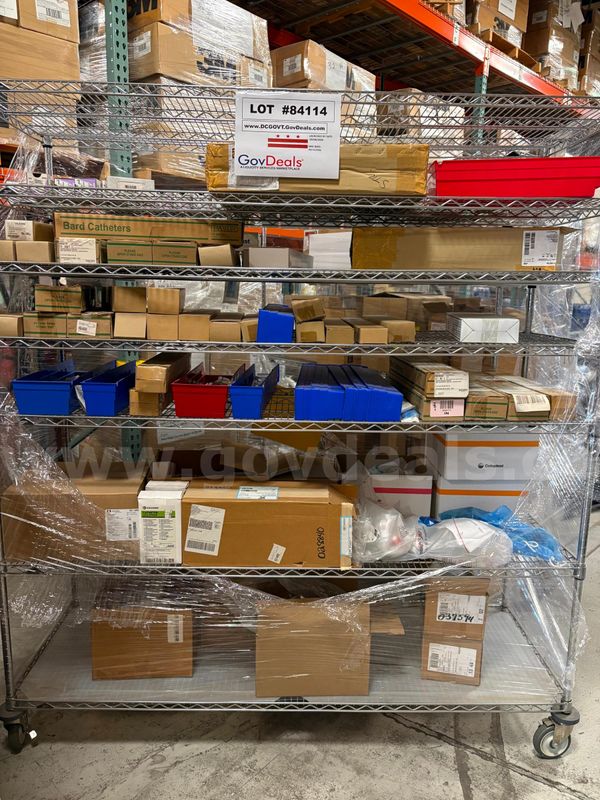 Miscellaneous Medical Supplies-New W/Used Metal Rack On Wheels Included