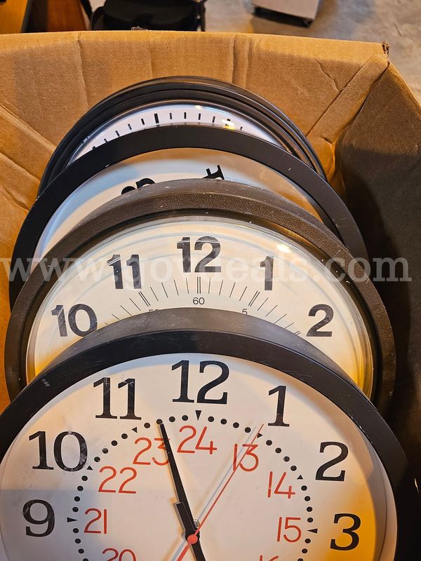Lot Of 4 - Wall Clocks Battery Operated