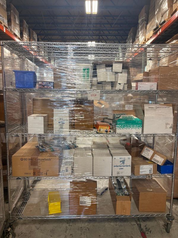 Miscellaneous Medical Supplies-New W/Used Metal Rack On Wheels Included
