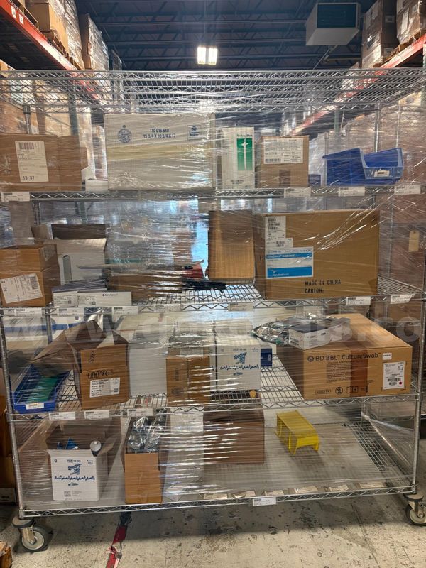 Miscellaneous Medical Supplies-New W/Used Metal Rack On Wheels Included