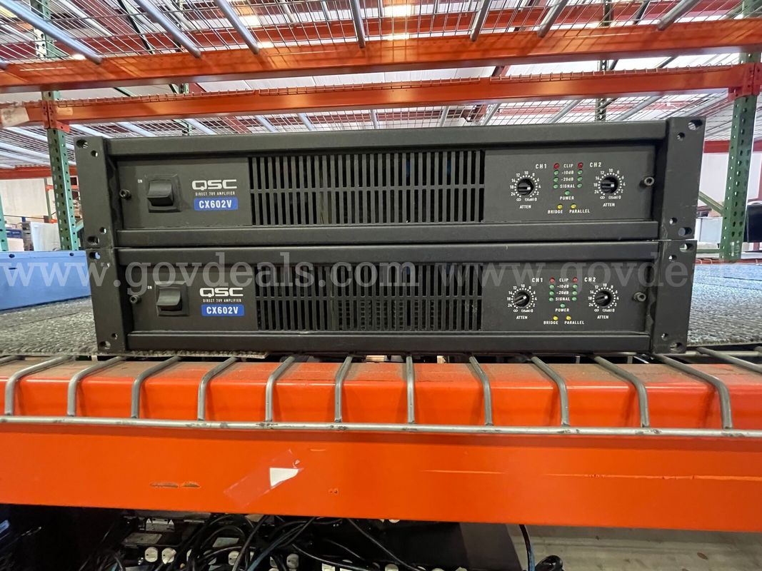 1 lot of [2] 2-channel commercial amplifiers designed for 70V distributed speaker systems