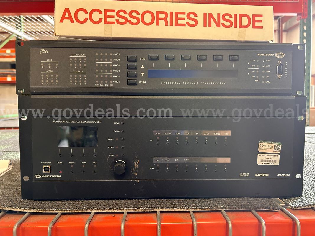 Crestron PRO2 Professional Control Processor & Crestron DM-MD8X8 DigitalMedia Matrix Switcher
