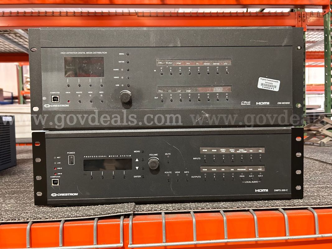 1 lot of 2 separate Crestron commercial AV units stacked together