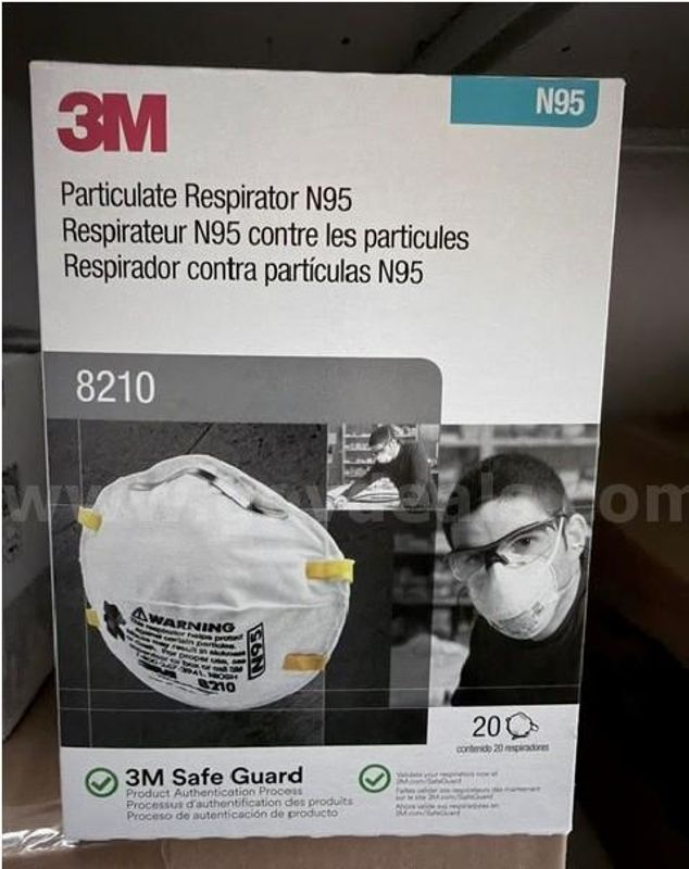 1,600 3M Model 8210 N95 Respirators – PAST MANUFACTURER USE-BY DATE