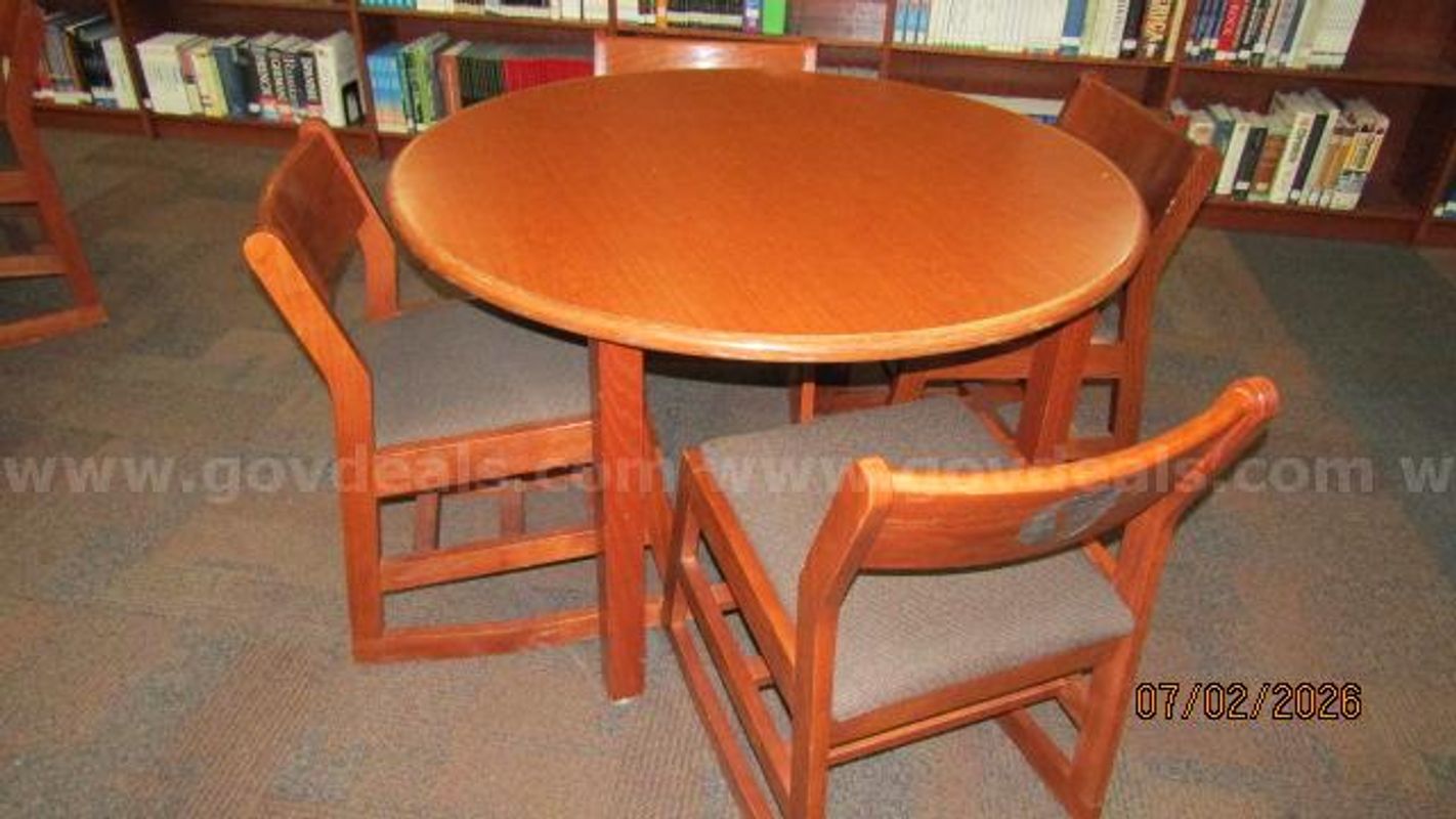 4' round table and 4 chairs