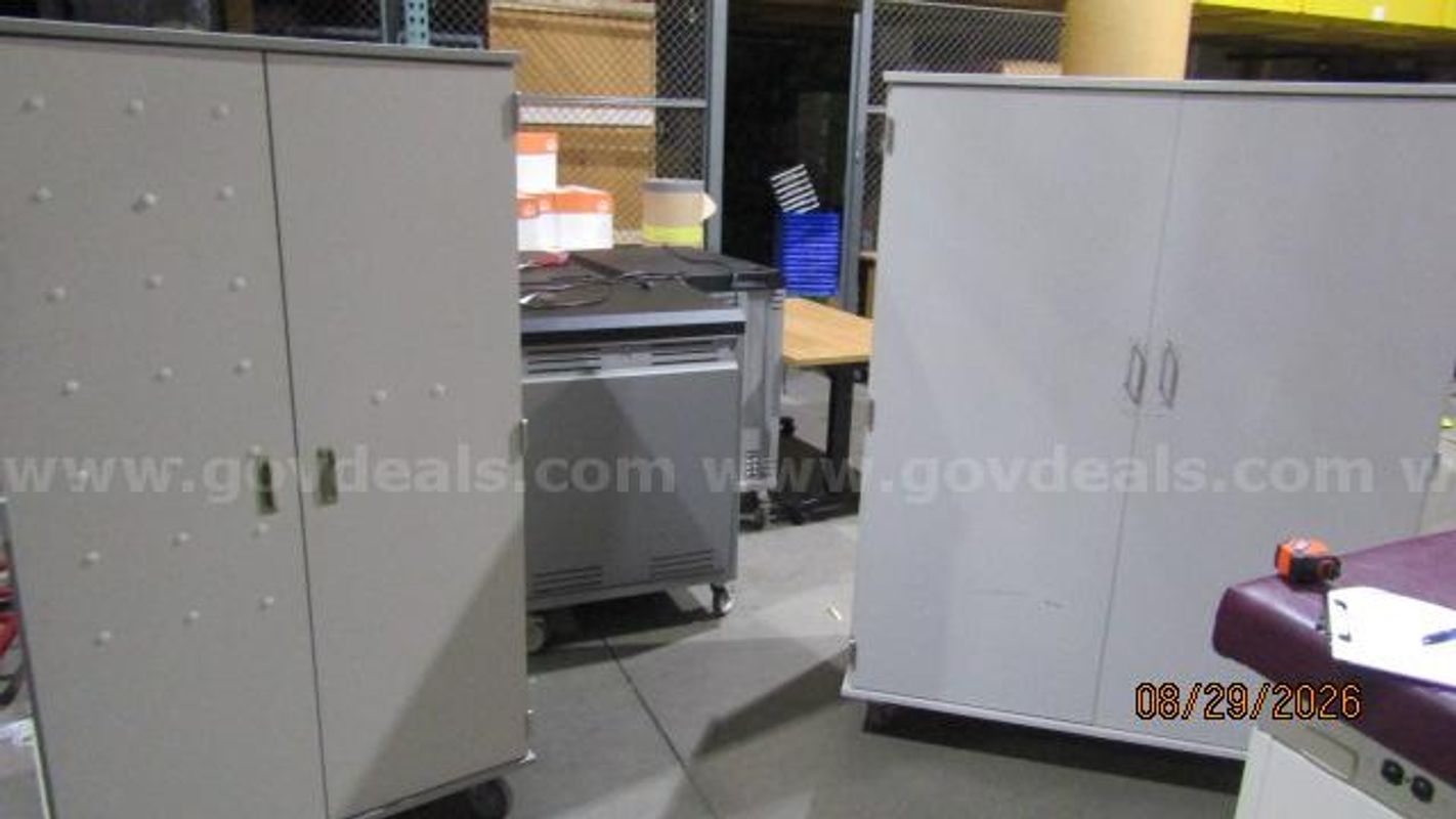 Rolling storage cabinets 2 ea