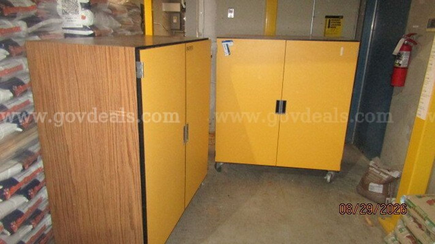Rolling storage cabinets 2 ea