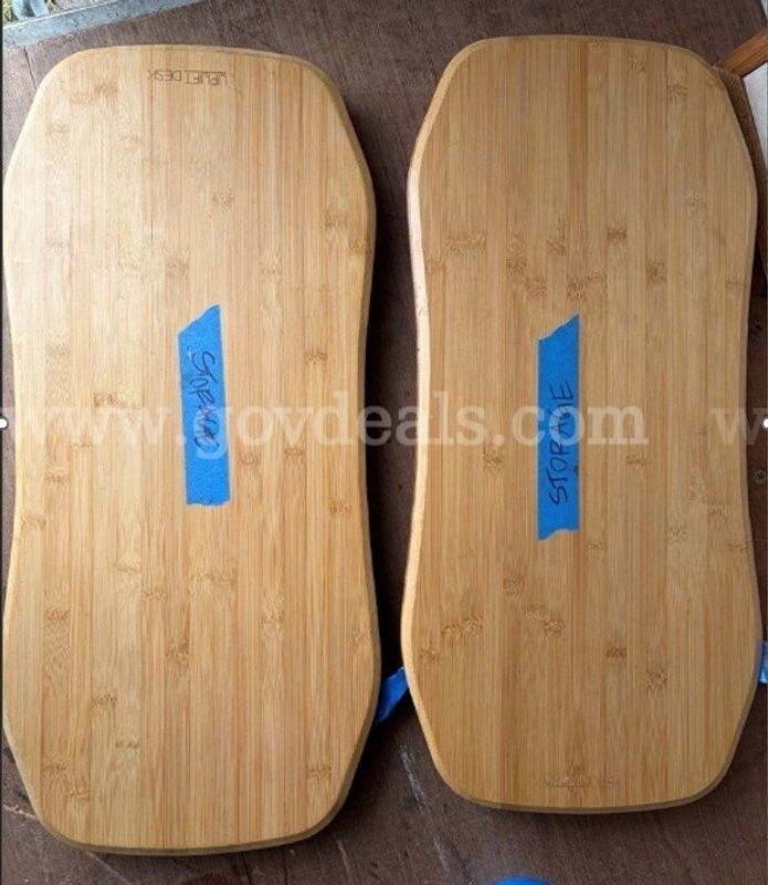 2x Uplift Standing Desk Bamboo Balance Boards