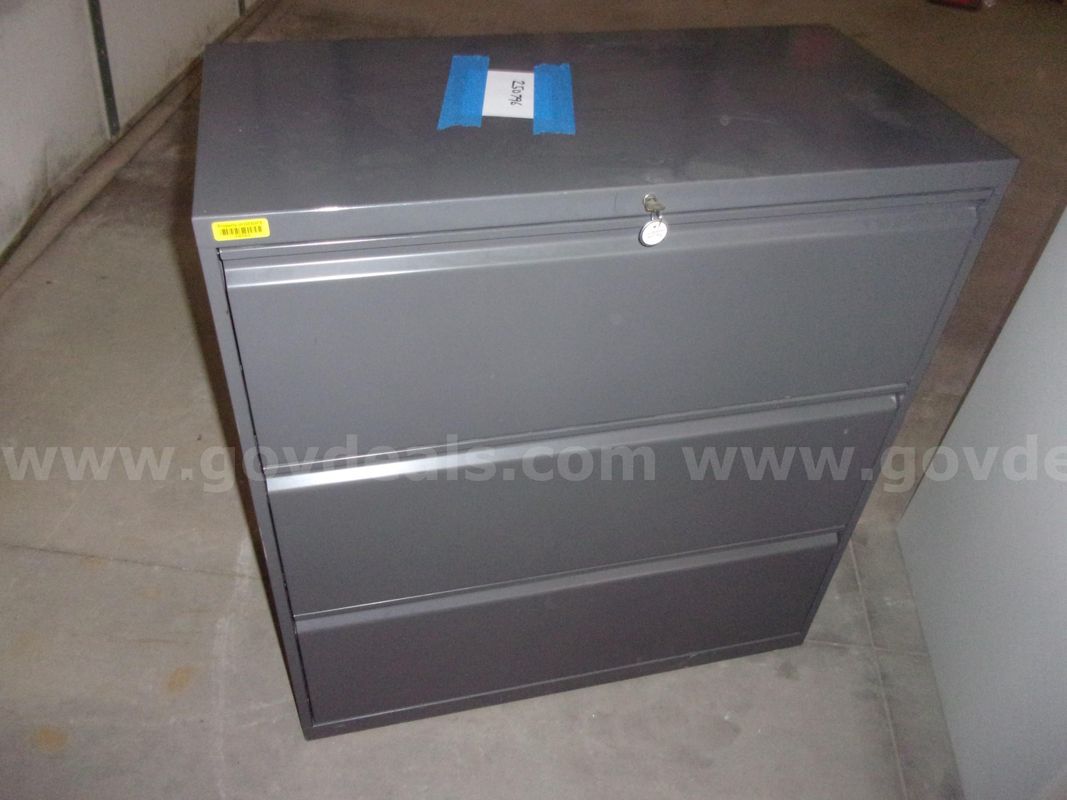 Three drawer file cabinet