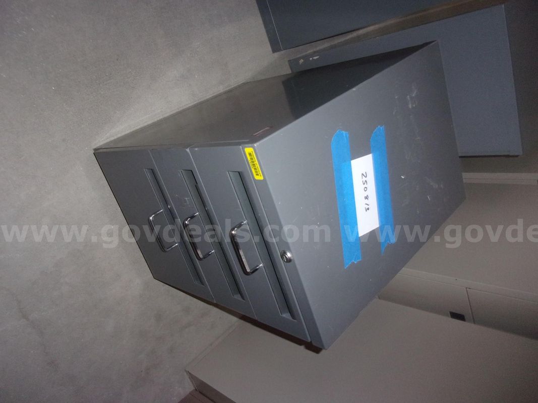 Three drawer file cabinet