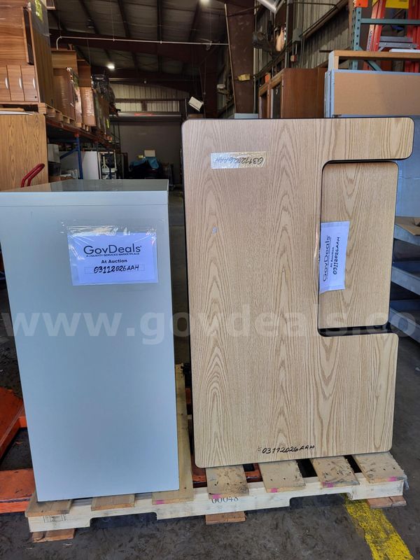 Small computer desk and small lateral file cabinet