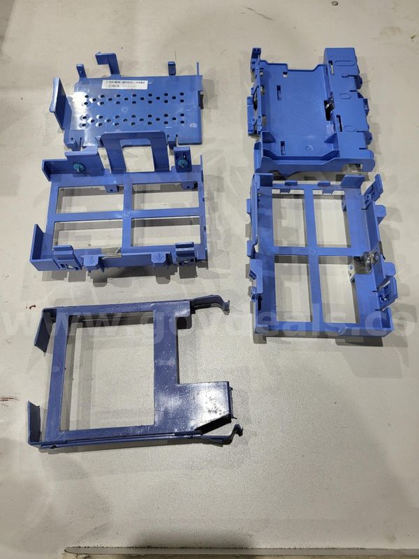 recyclable plastics - blue plastic trays for hard drives