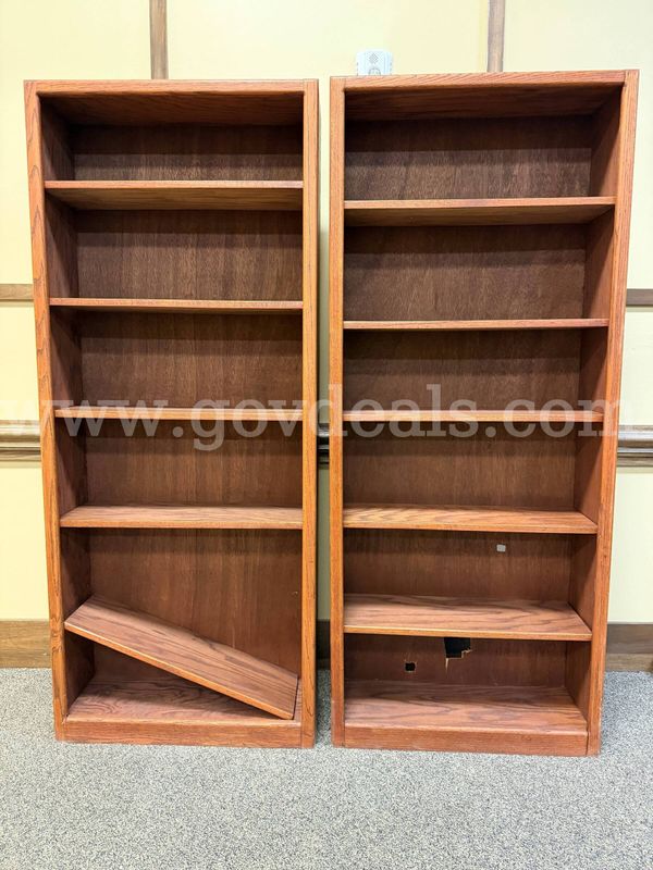 2 Solid Wood Bookcases