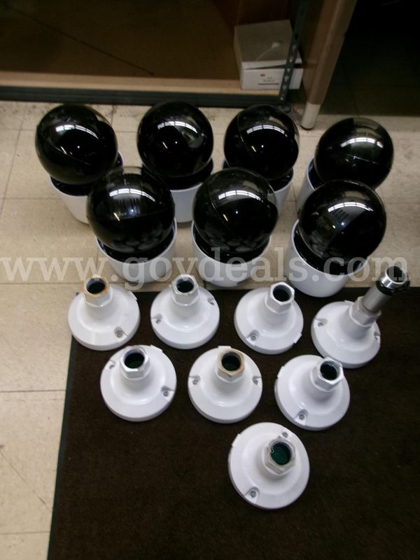Lot of (7) Bosch Autodome 7100i IR Video Camera/ (7) Bosch NDA-7100 Pipe mount accessory