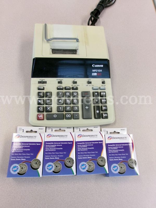 Canon MP21DX Calculator and 4 Dataproducts Calculator spools