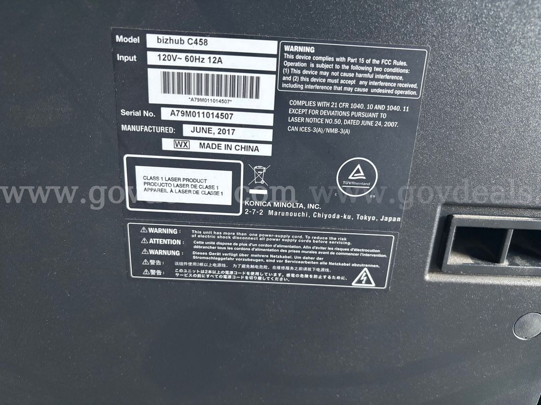 Used Konica Minolta Bizhub copier/scan/fax