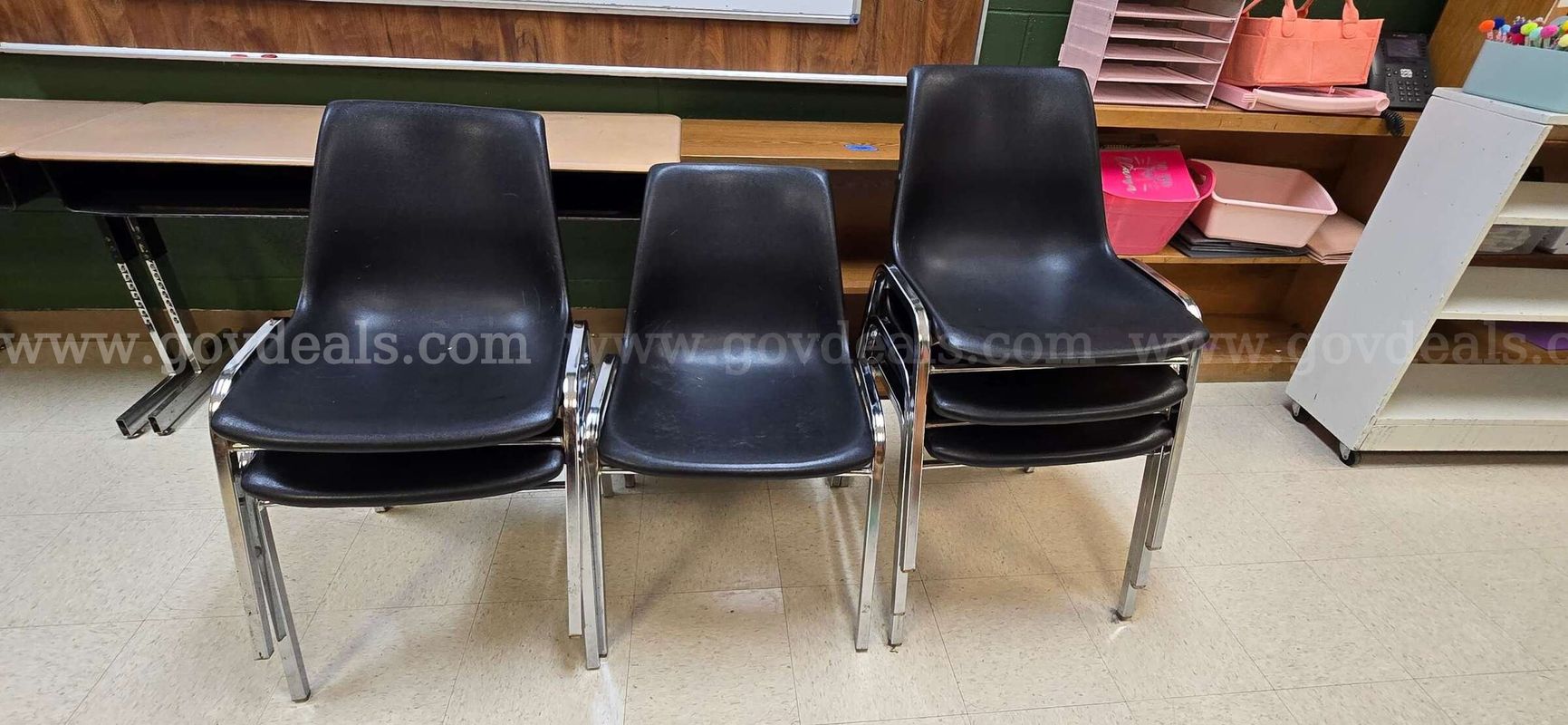 Plastic Chairs with Metal Legs