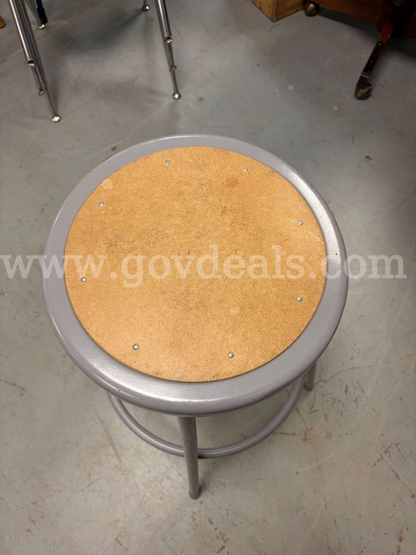Tall grey metal Stools Qty 23