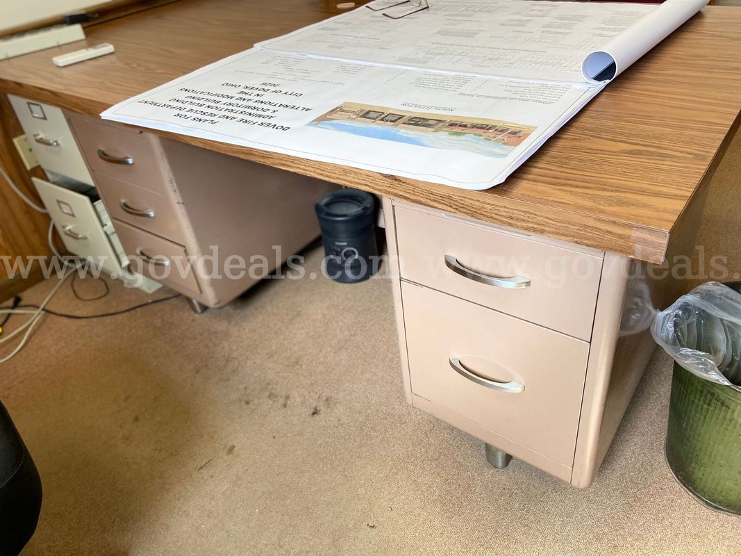 Vintage metal desk