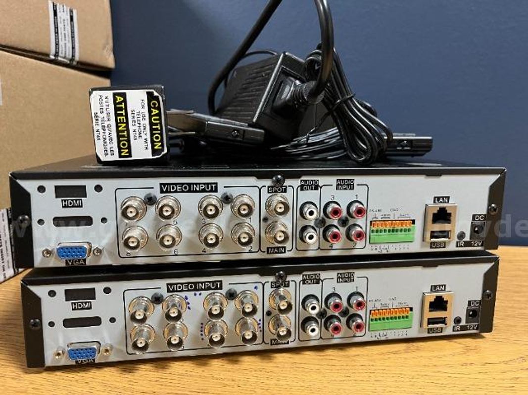 Lot of (2) 8 Channel 500GB DVR Boxes, (1) Lexmark Maintenance Kit.