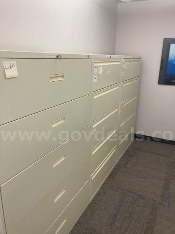 Lot of (14) Various File Cabinets and (1) Office Chair.