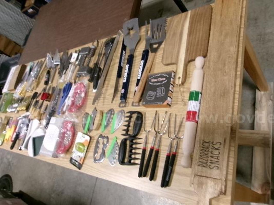 Lot of Cheese Boards, Barbecue Tools, Cheese Knives and Utensils.