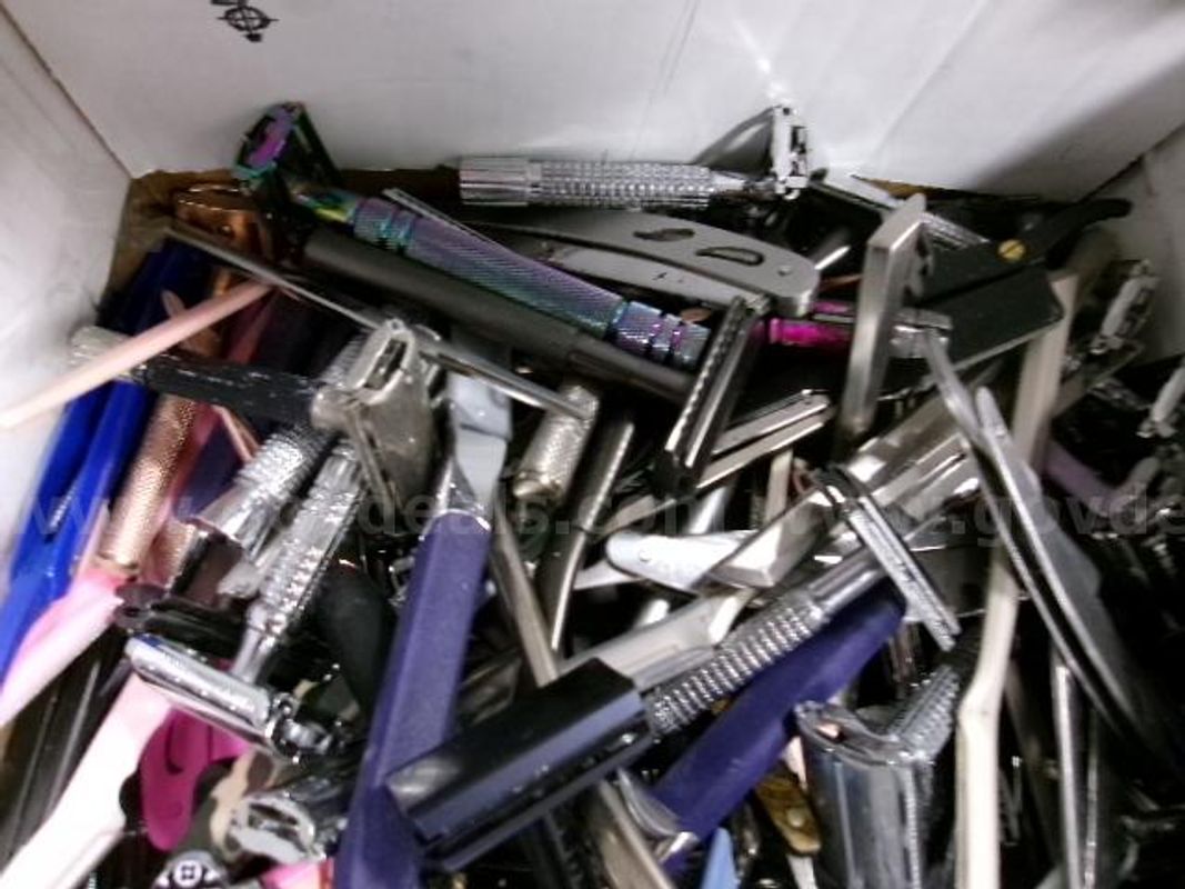 Lot of (39Lbs) of Razors, Razor Blades and Fingernail Tools.