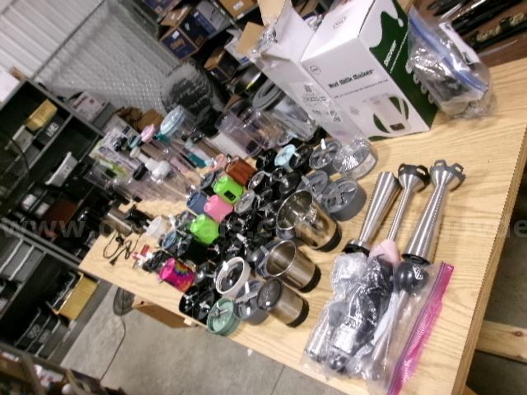 Lot of Portable Blenders, Mixers and Other Kitchen Utensils.