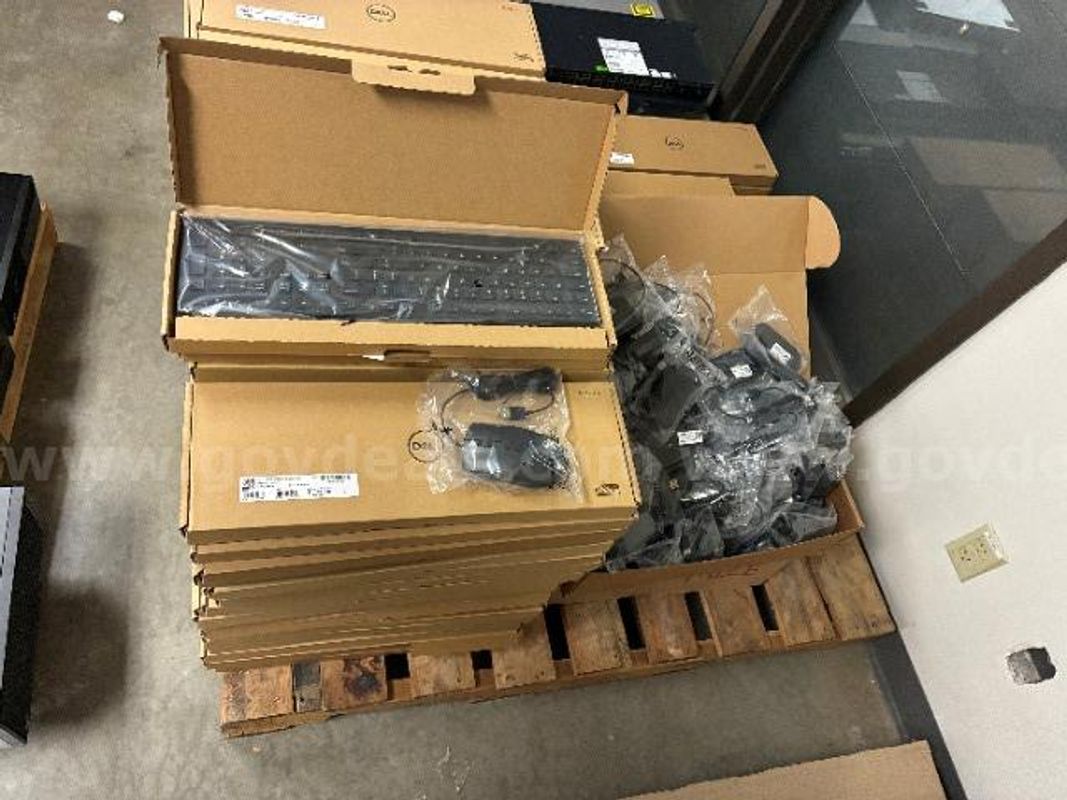 Lot of (145) New Dell Keyboards and (89) New Dell Mice.