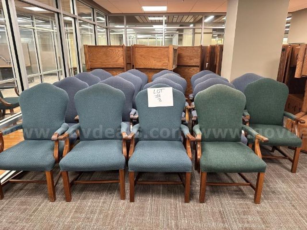 Lot of (18) Side Chairs with Arms.