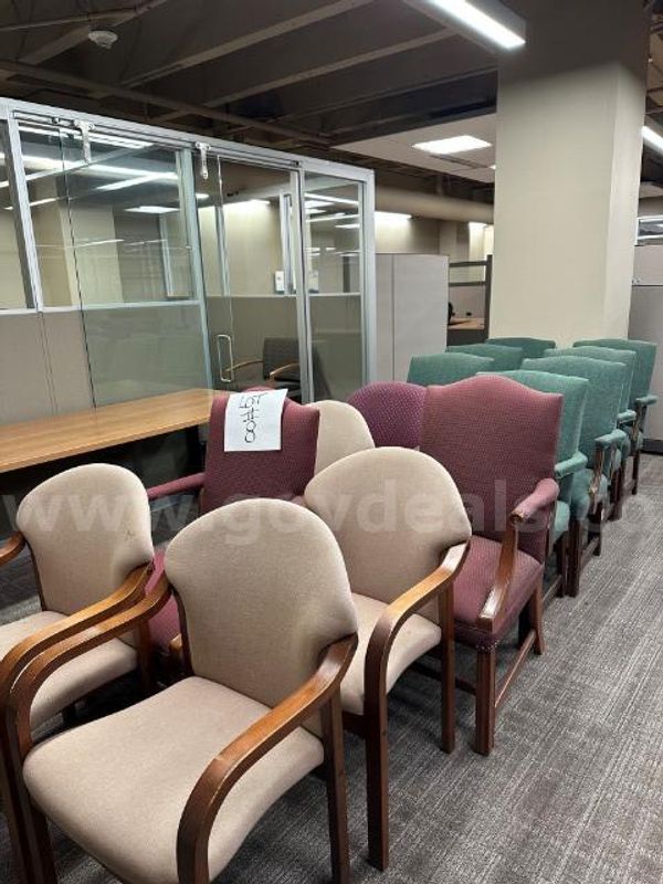 Lot of (14) Side Chairs with Arms.