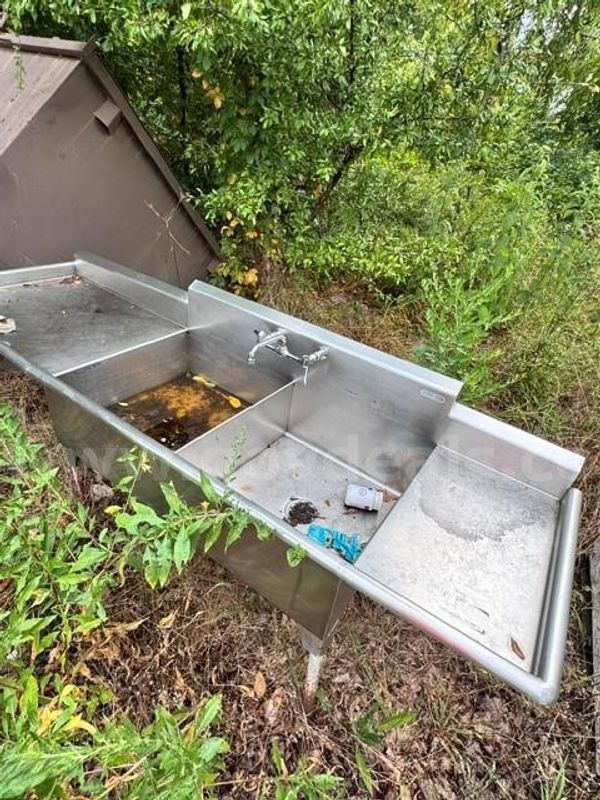 Lot of (2) Stainless Steel Industrial Kitchen Sinks.