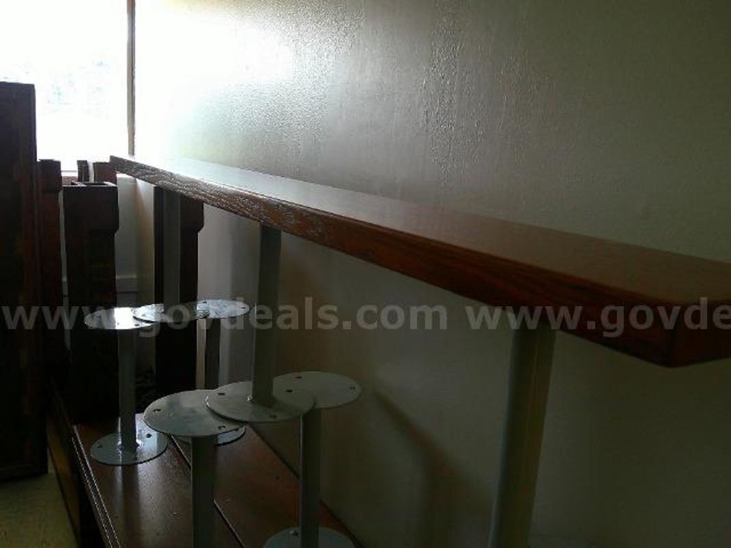 Lot of (5) New Wooden Benches with Metal Frames.