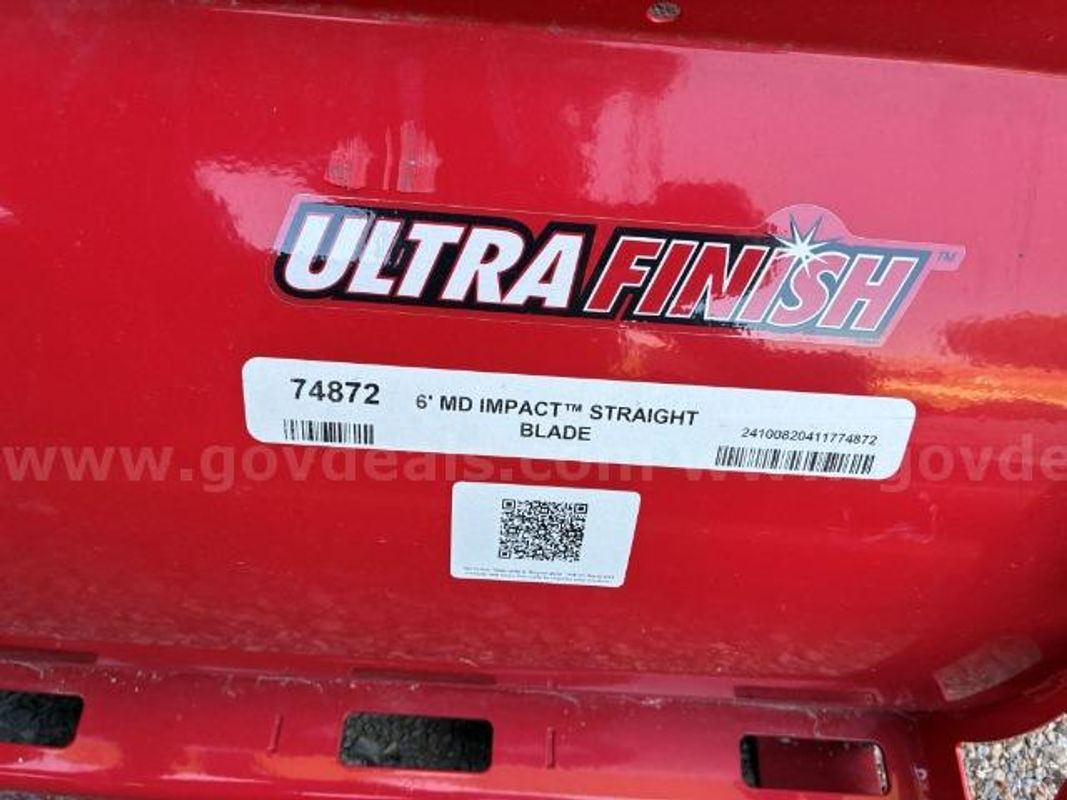 Lot of (1) Western 6' Wide Straight Blade, Winch Lift for UTV.